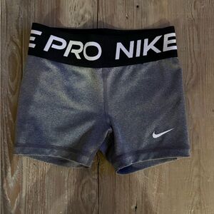 Nike Pro Kids Black and Gray Athletic Shorts